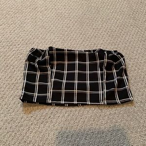 Black and white tube top